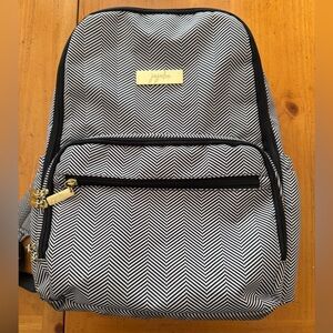 Jujube Black and White Chevron Backpack Diaper Bag Baby Bag Insulated